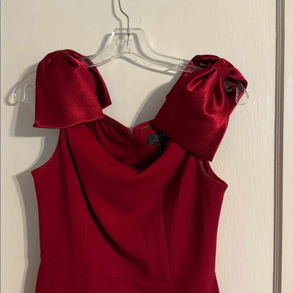Adrianna Papell Bow shoulder  Red Dress